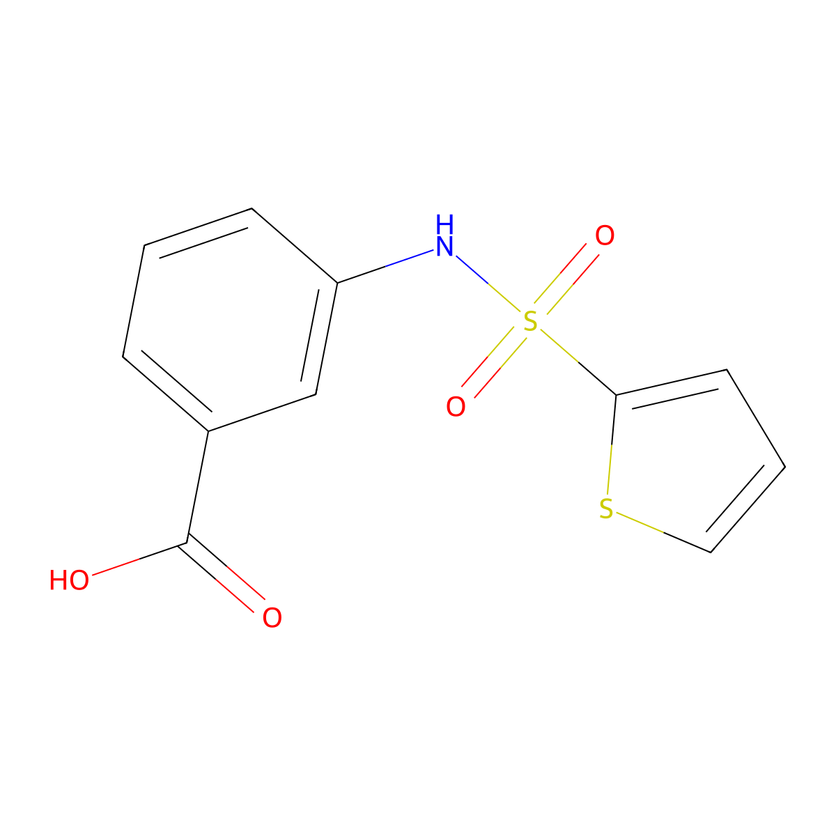 3-(Thiophene-2-sulfonamido)benzoic acid molecular structure, CAS 82068-34-6