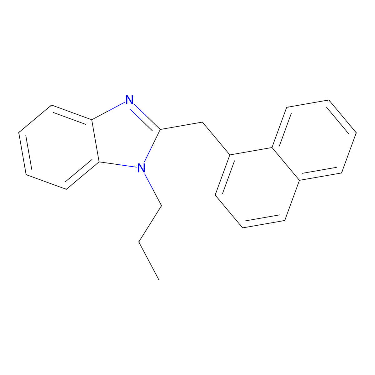 2-(Naphthylmethyl)-1-propylbenzimidazole molecular structure, CAS 82075-75-0