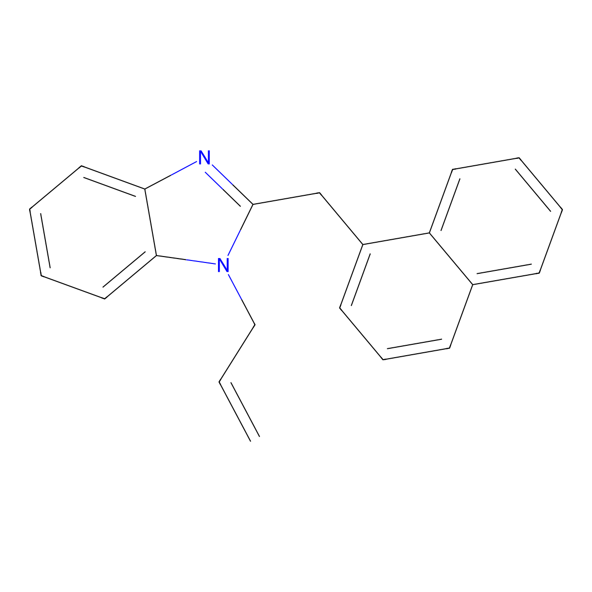 2-(Naphthalen-1-ylmethyl)-1-prop-2-enylbenzimidazole molecular structure, CAS 82075-80-7