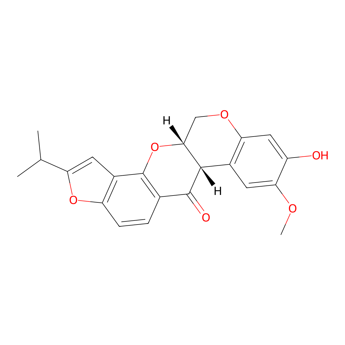 3-O-Demethylisorotenone molecular structure, CAS 82078-42-0