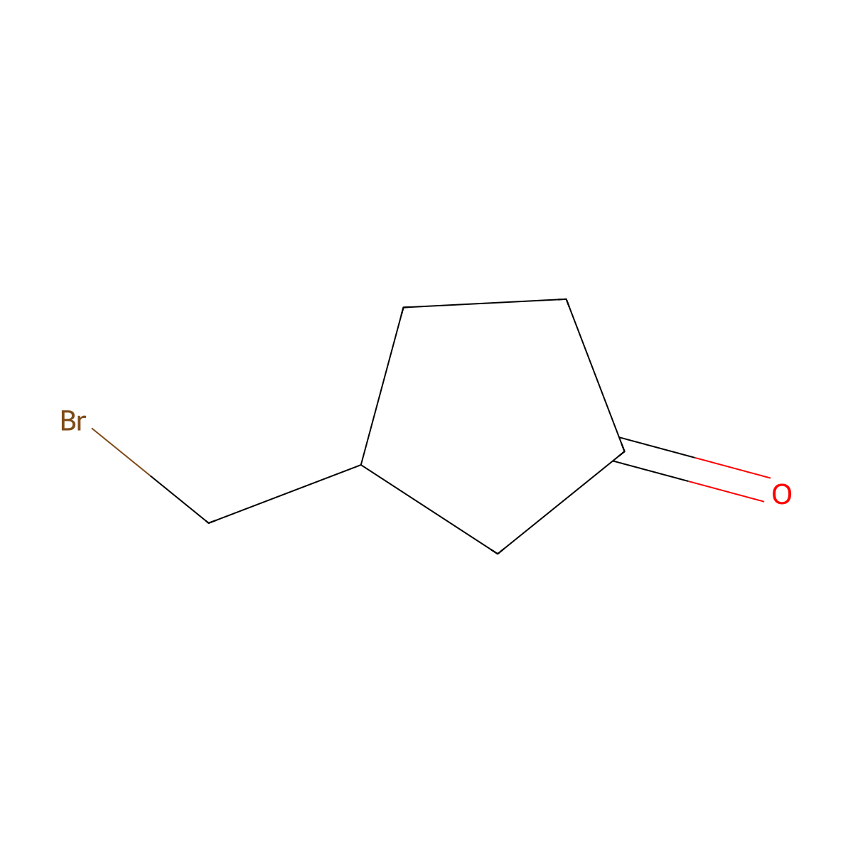 3-(Bromomethyl)cyclopentanone molecular structure, CAS 82080-24-8