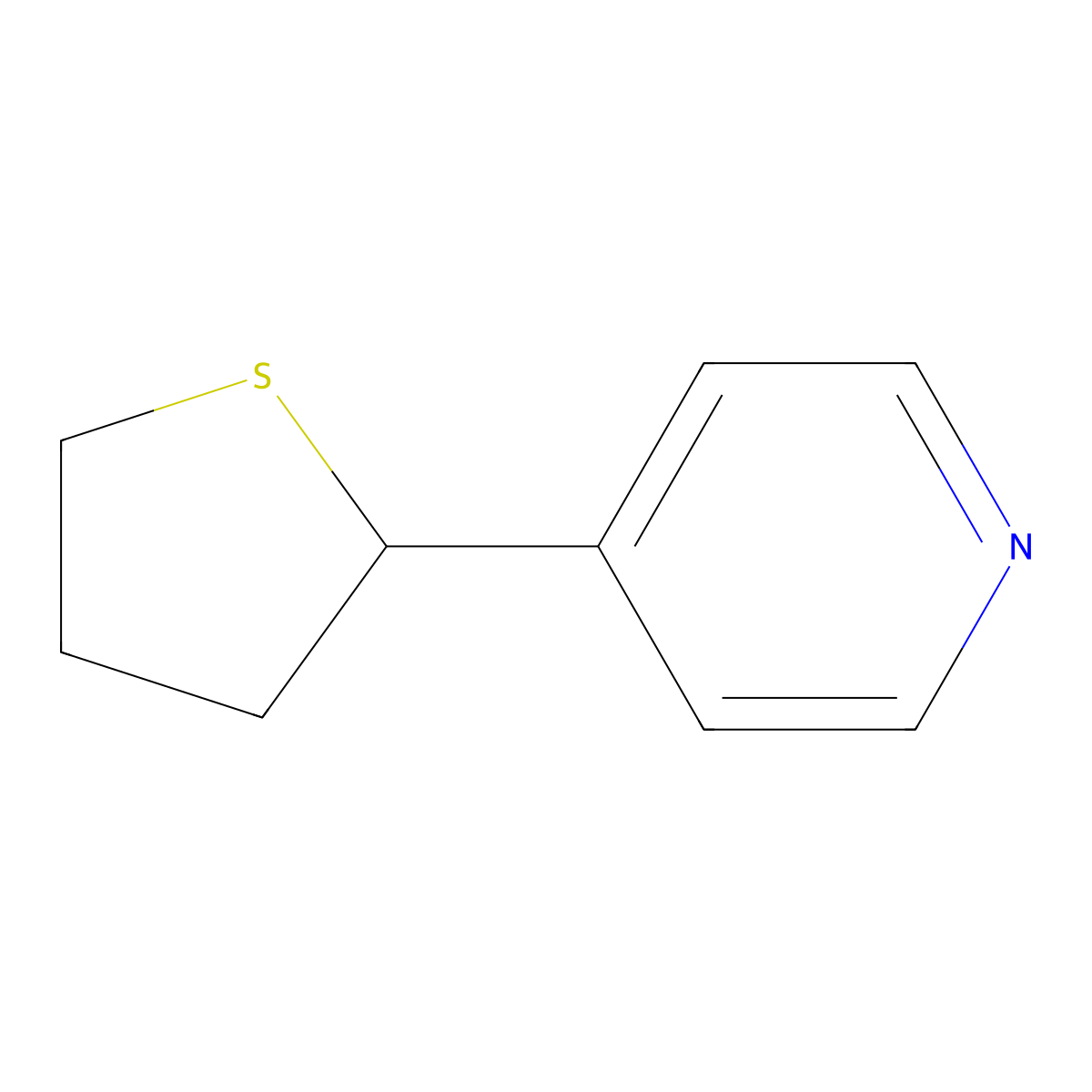 4-(Thiolan-2-yl)pyridine molecular structure, CAS 82081-37-6