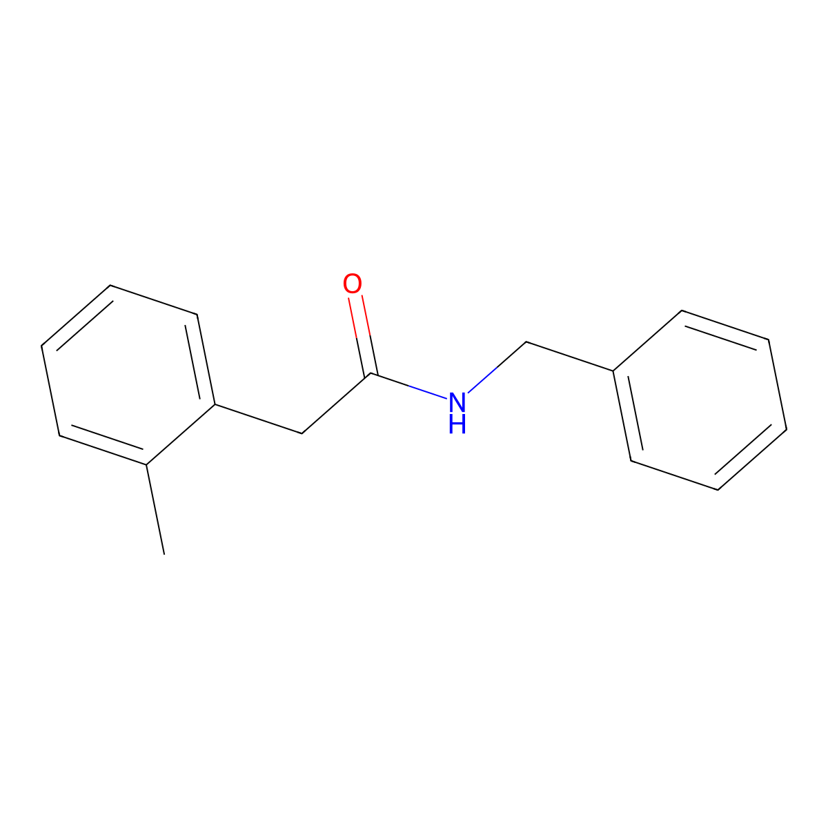 N-benzyl-2-(2-methylphenyl)acetamide molecular structure, CAS 82082-44-8
