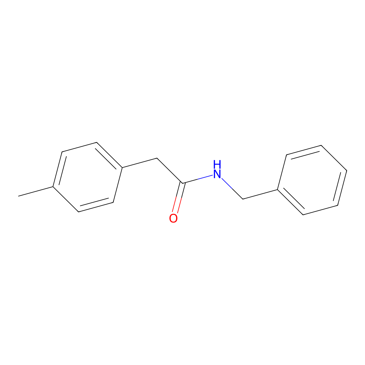 N-benzyl-2-(4-methylphenyl)acetamide molecular structure, CAS 82082-45-9