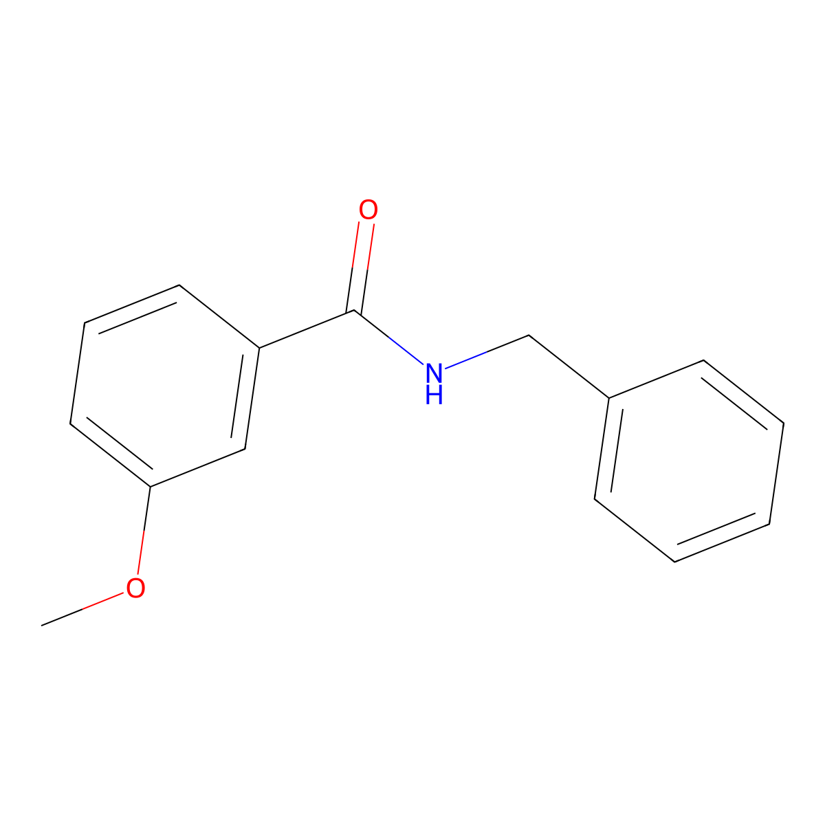 N-benzyl-3-methoxybenzamide molecular structure, CAS 82082-48-2