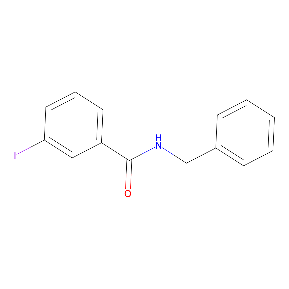 3-Iodo-N-(phenylmethyl)benzamide molecular structure, CAS 82082-51-7