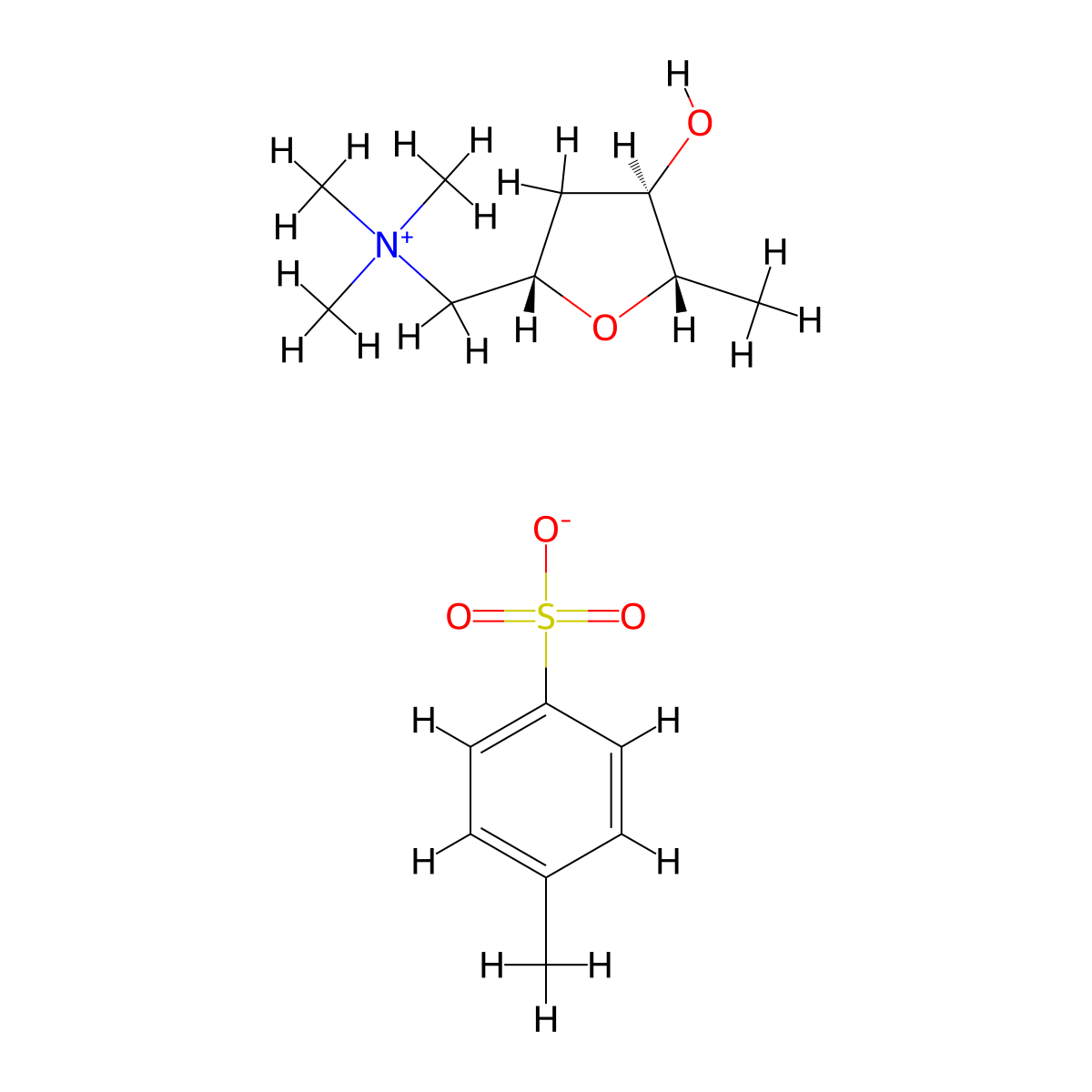 (+)-Muscarine (tosylate) molecular structure, CAS 82083-43-0