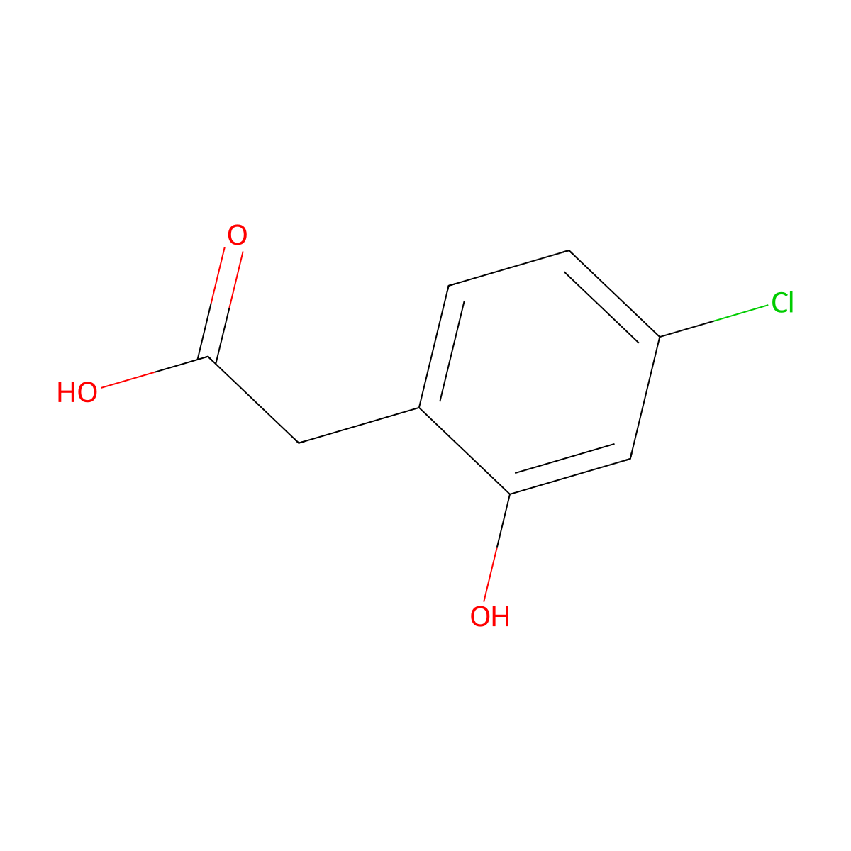 4-Chloro-2-hydroxyphenylacetic acid molecular structure, CAS 82085-61-8