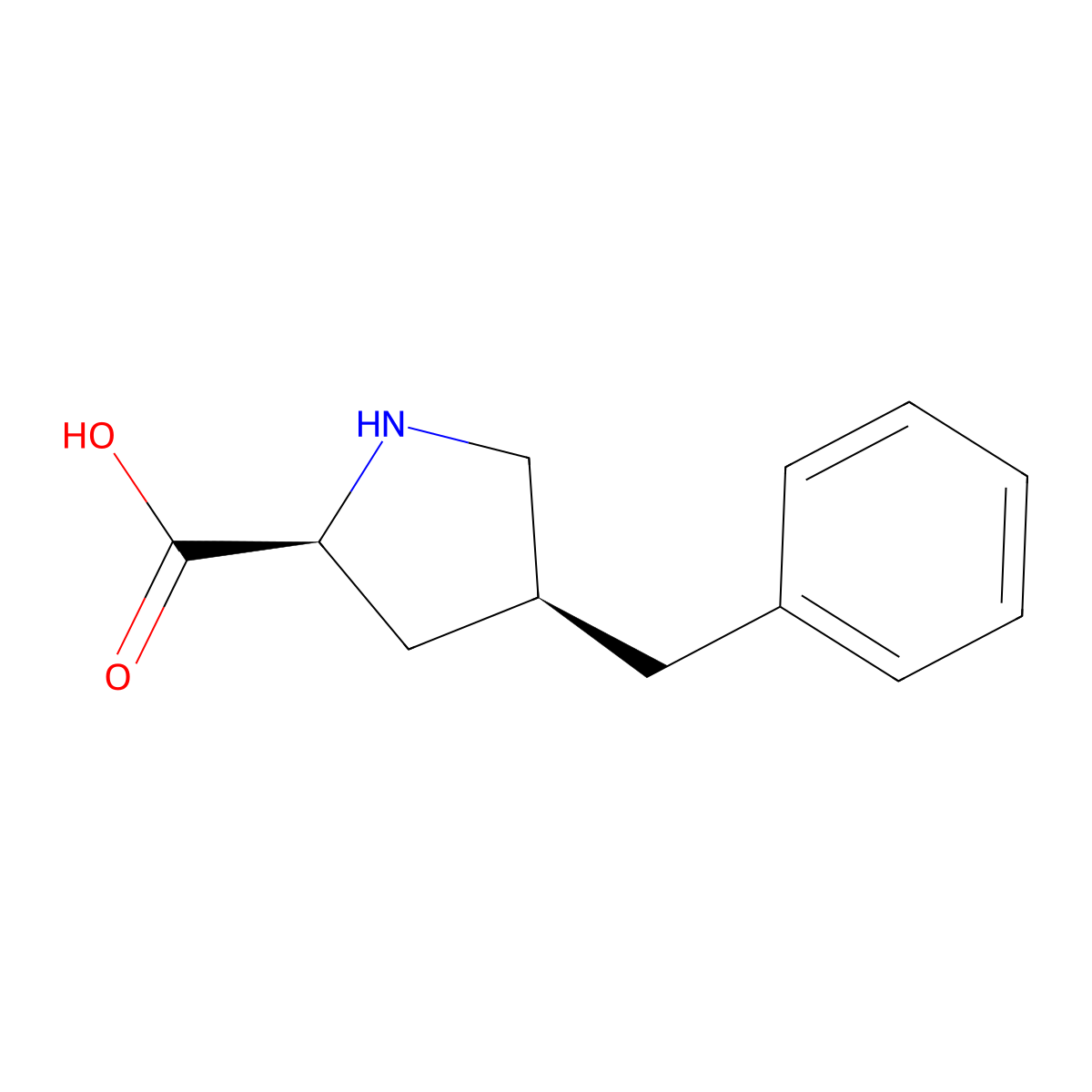 (4S)-4-(Phenylmethyl)-L-proline molecular structure, CAS 82087-73-8
