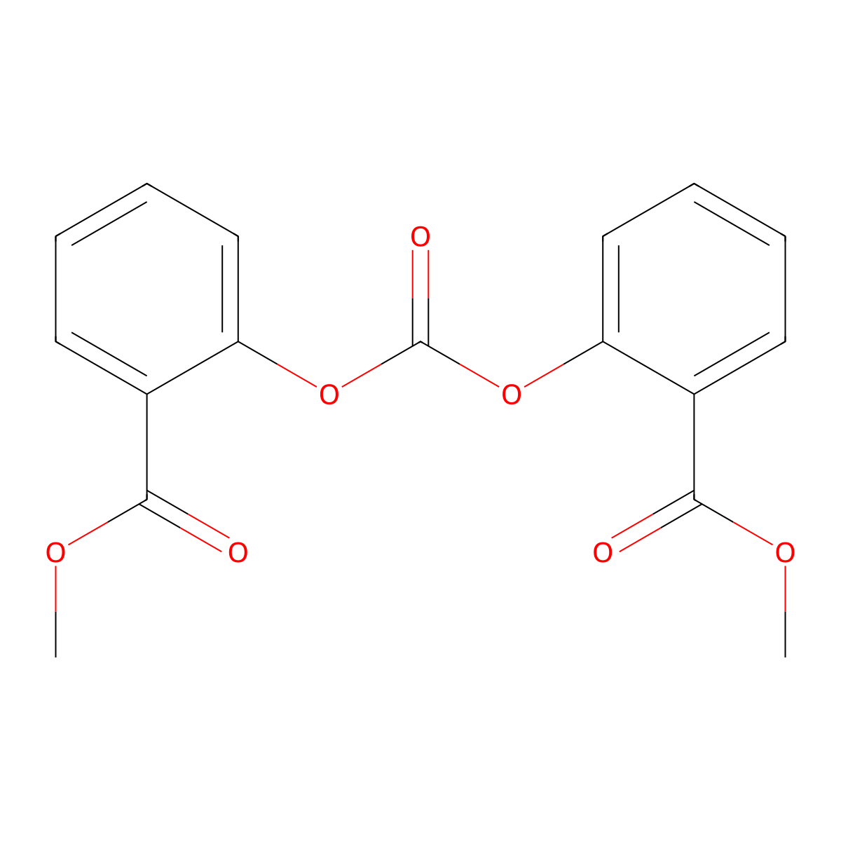 Methyl 2-(2-methoxycarbonylphenoxy)carbonyloxybenzoate molecular structure, CAS 82091-12-1