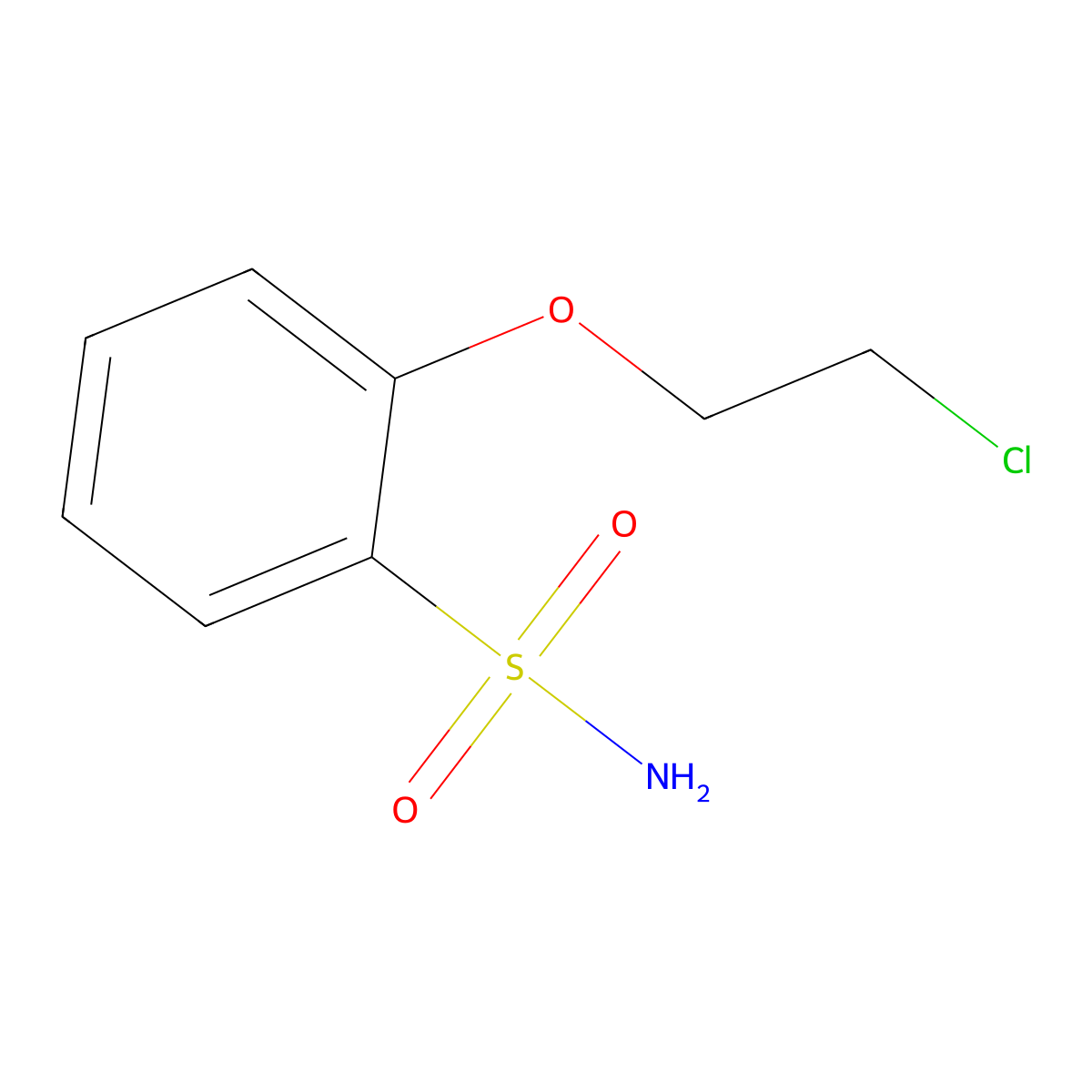2-(2-Chloroethoxy)benzene-1-sulfonamide molecular structure, CAS 82097-01-6