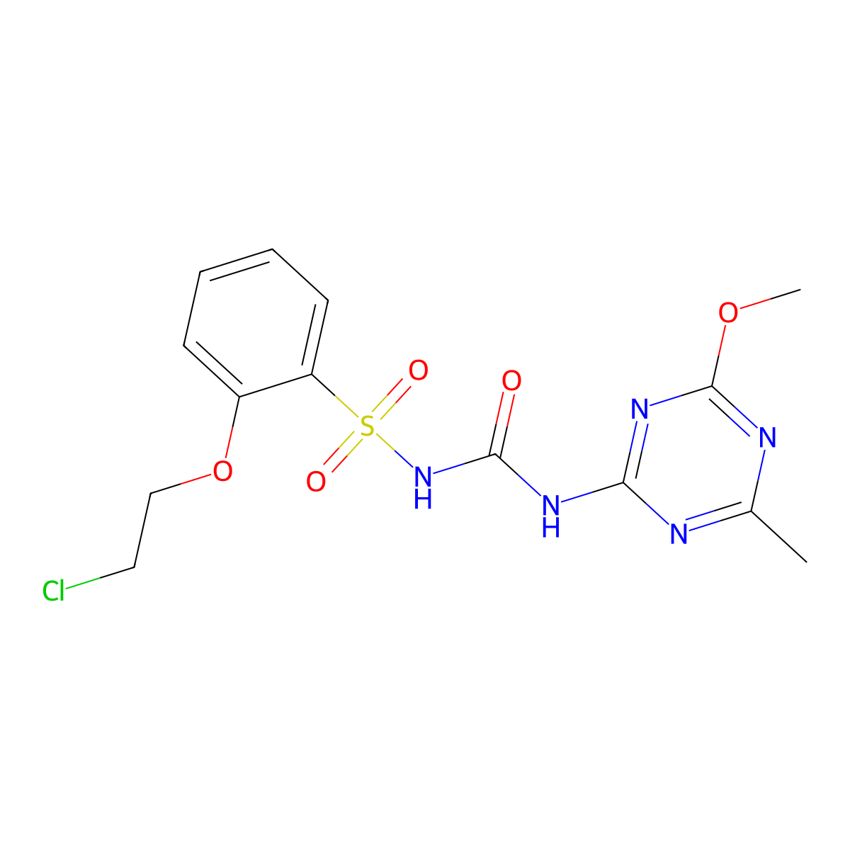 Triasulfuron molecular structure, CAS 82097-50-5
