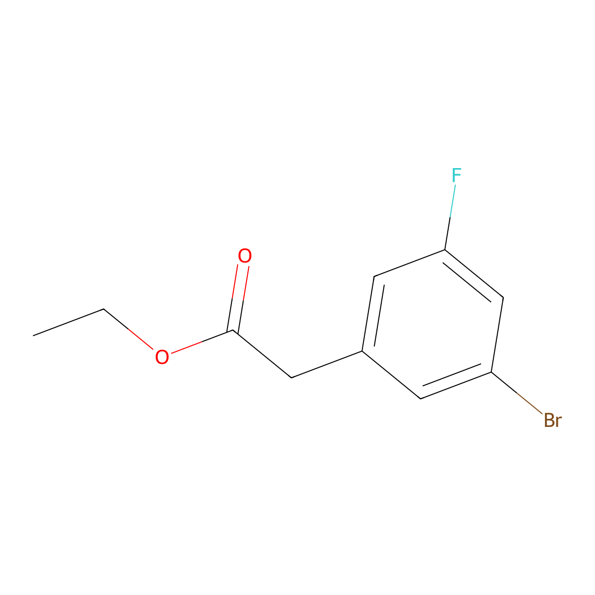 Ethyl 2-(3-bromo-5-fluorophenyl)acetate molecular structure, CAS 820972-02-9