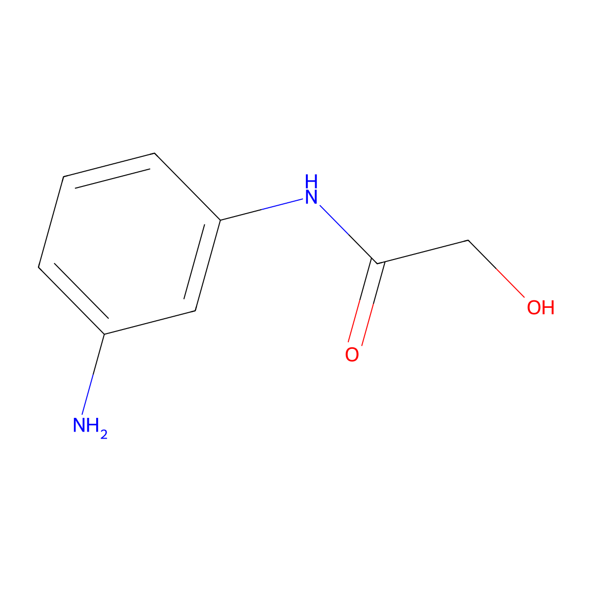 N-(3-aminophenyl)-2-hydroxyacetamide molecular structure, CAS 82099-55-6