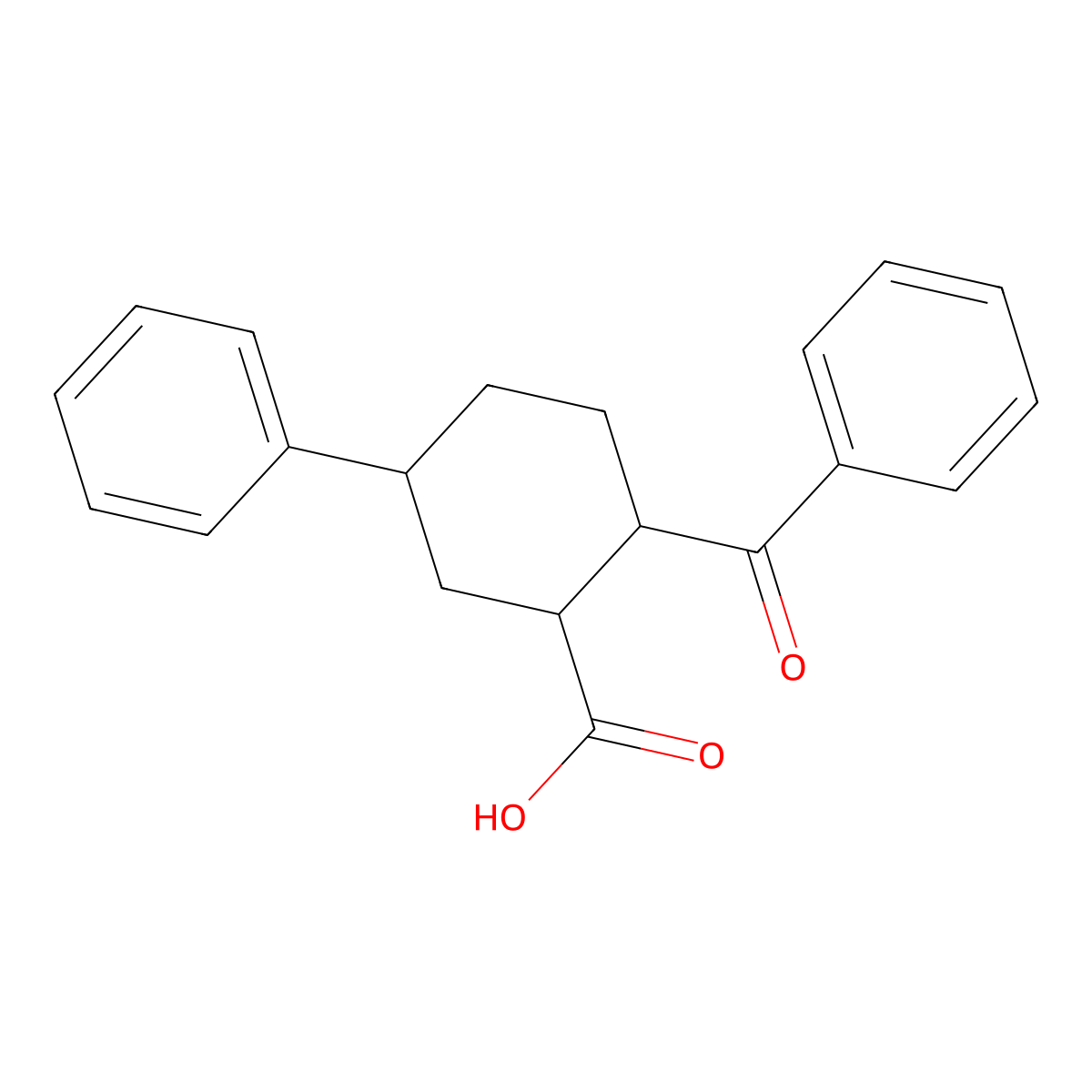 2-Benzoyl-5-phenylcyclohexane-1-carboxylic acid molecular structure, CAS 820994-14-7