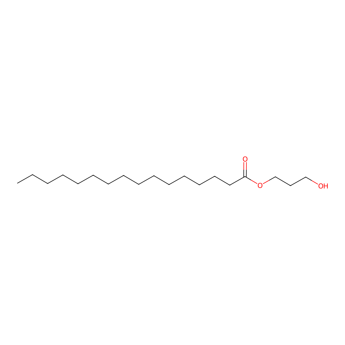 3-Hydroxypropyl hexadecanoate molecular structure, CAS 821-16-9