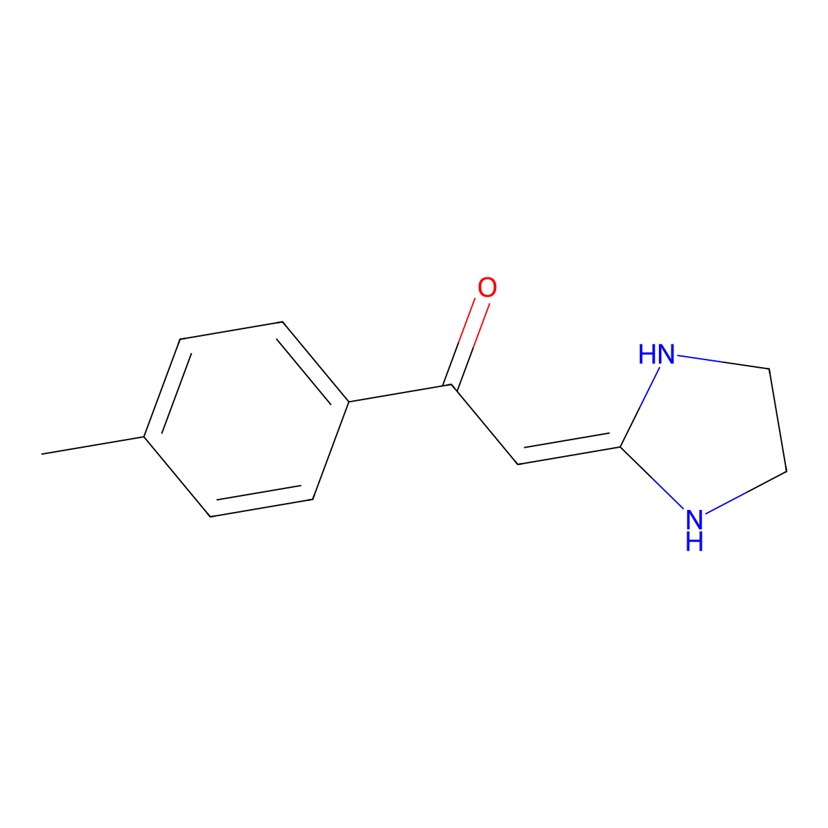 Ethanone, 2-(2-imidazolidinylidene)-1-(4-methylphenyl)- molecular structure, CAS 82100-23-0