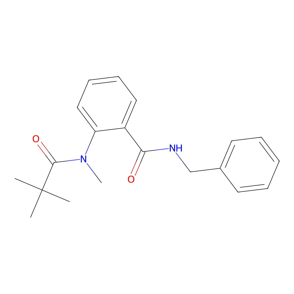 N-benzyl-2-[(2,2-dimethylpropanoyl)(methyl)amino]benzamide molecular structure, CAS 821001-99-4