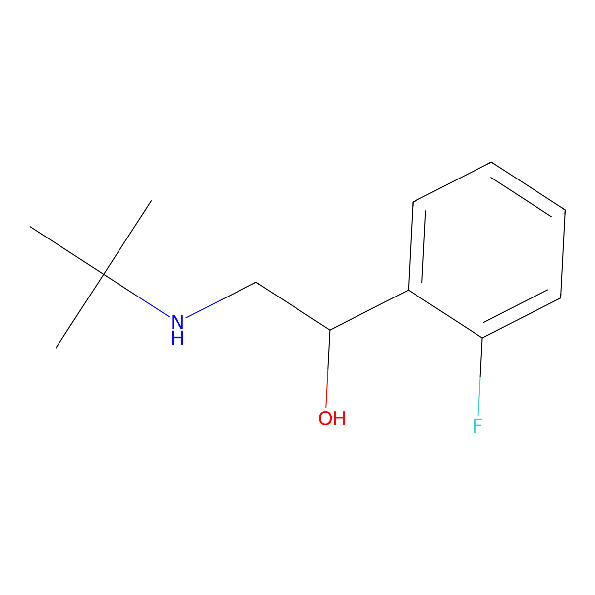 Flerobuterol molecular structure, CAS 82101-10-8