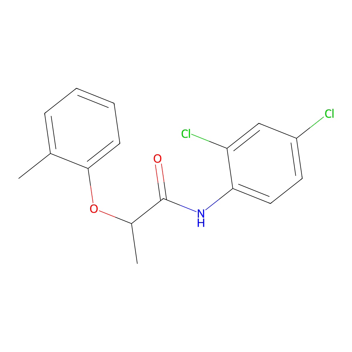 N-(2,4-dichlorophenyl)-2-(2-methylphenoxy)propanamide molecular structure, CAS 821012-69-5