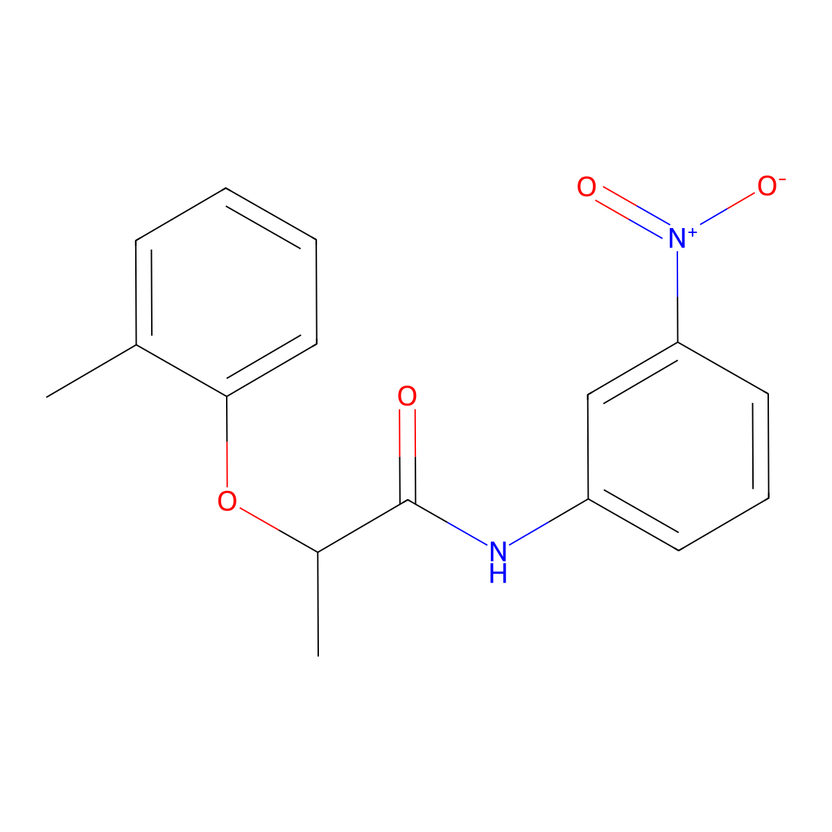 2-(2-methylphenoxy)-N-(3-nitrophenyl)propanamide molecular structure, CAS 821012-74-2
