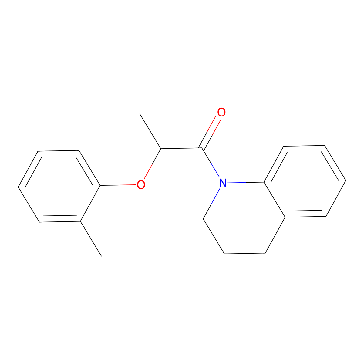 1-(3,4-dihydro-2H-quinolin-1-yl)-2-(2-methylphenoxy)propan-1-one molecular structure, CAS 821013-03-0
