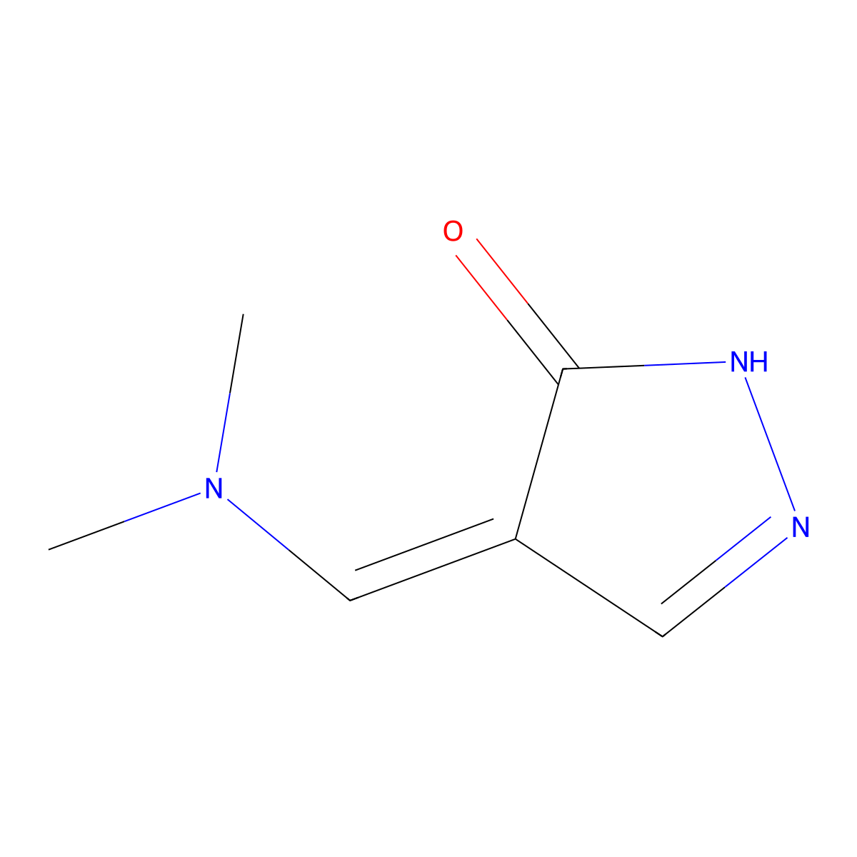4-[(dimethylamino)methylene]-2,4-dihydro-3H-pyrazol-3-one molecular structure, CAS 821016-54-0