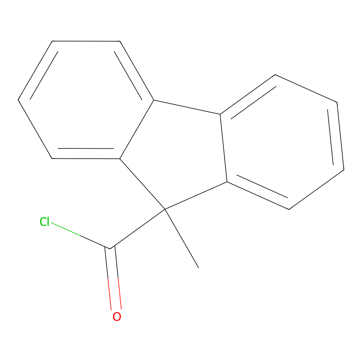9-Methylfluorene-9-carbonyl chloride molecular structure, CAS 82102-37-2
