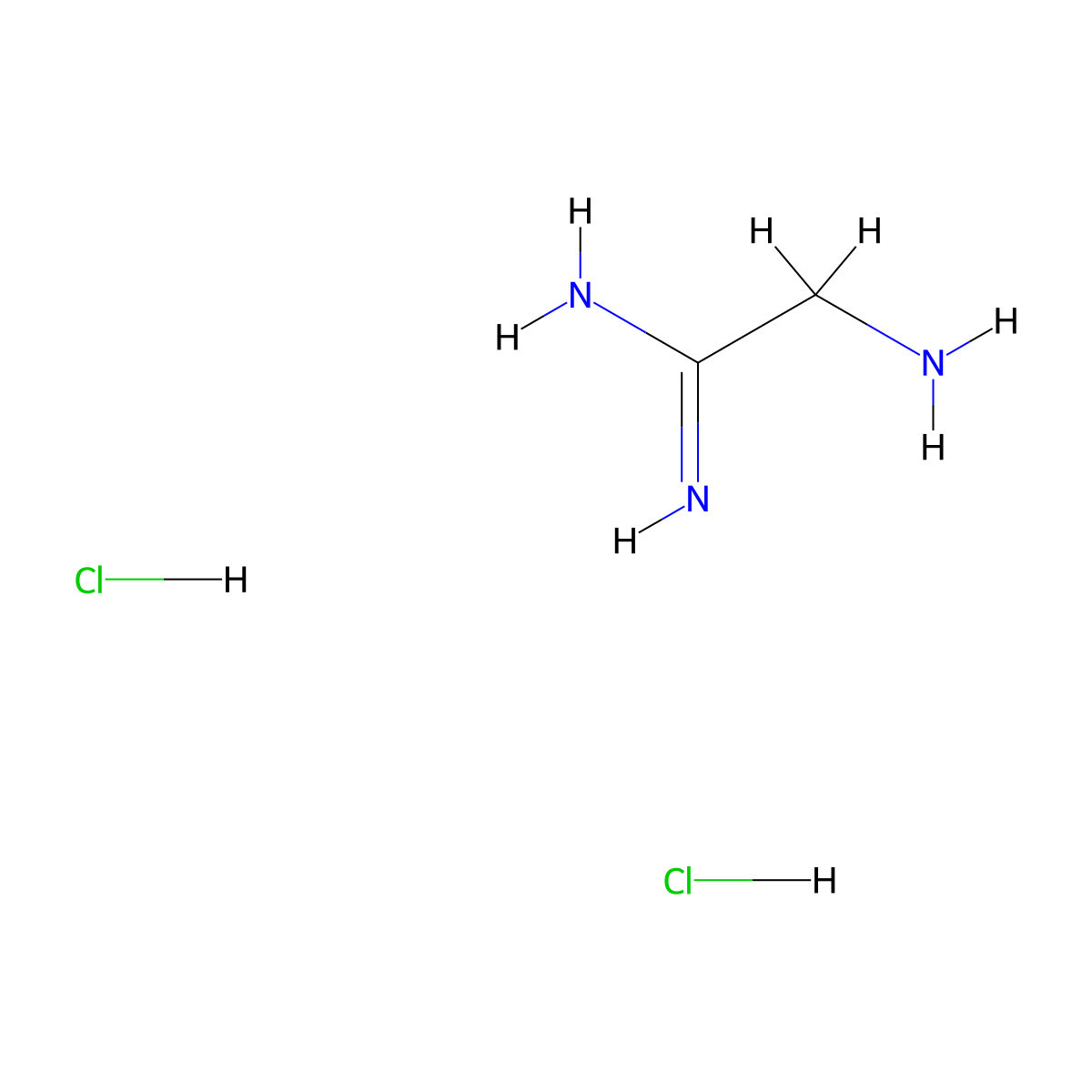 2-Aminoethanimidamide dihydrochloride molecular structure, CAS 82102-87-2