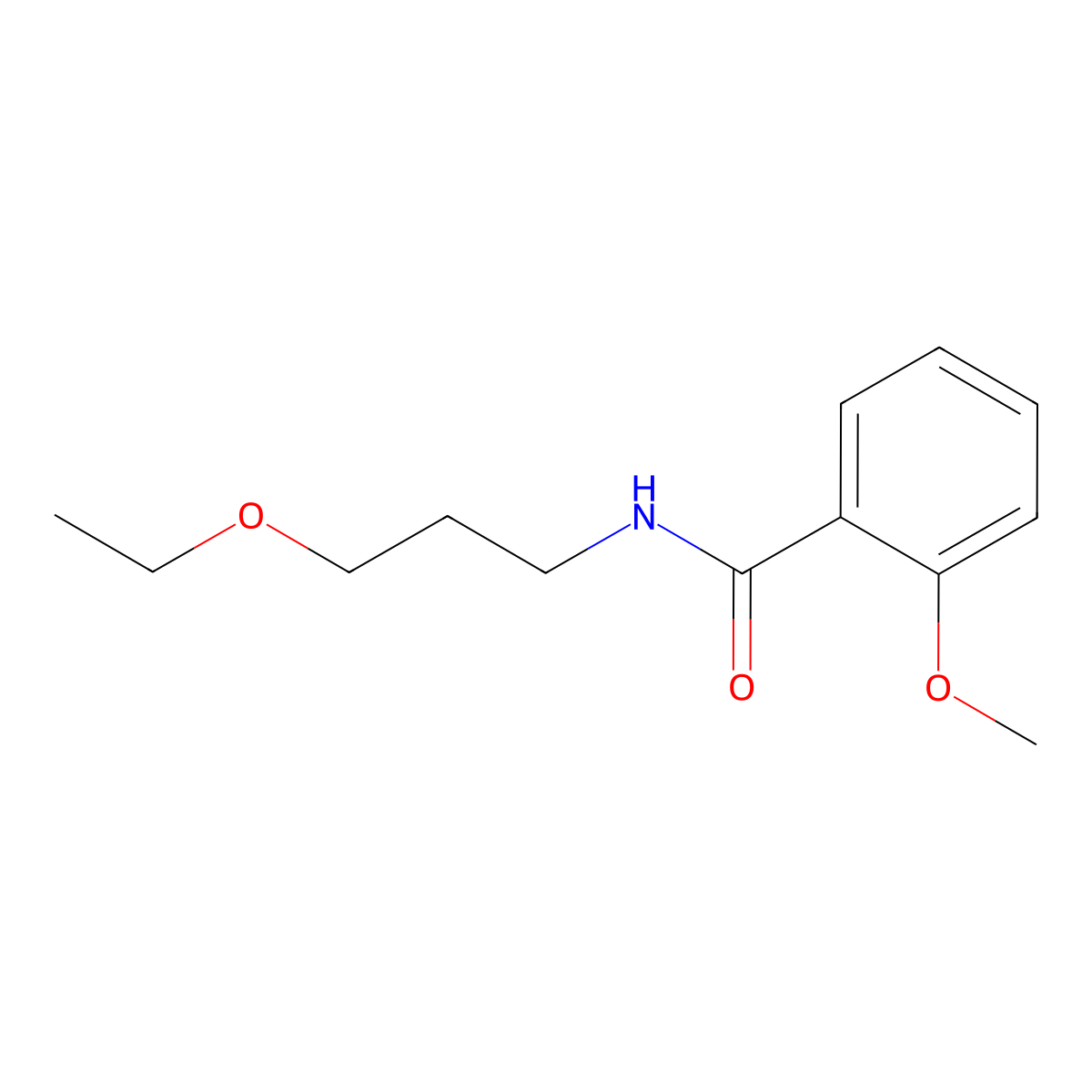 N-(3-ethoxypropyl)-2-methoxybenzamide molecular structure, CAS 821021-72-1
