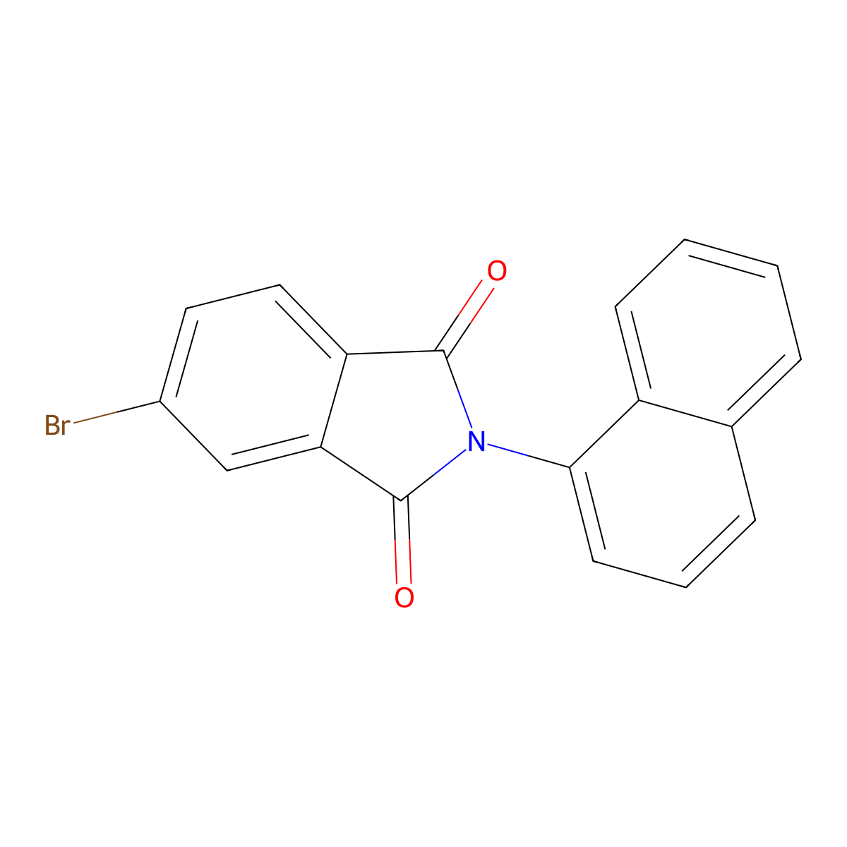 5-bromo-2-(naphthalen-1-yl)-1H-isoindole-1,3(2H)-dione molecular structure, CAS 82104-04-9