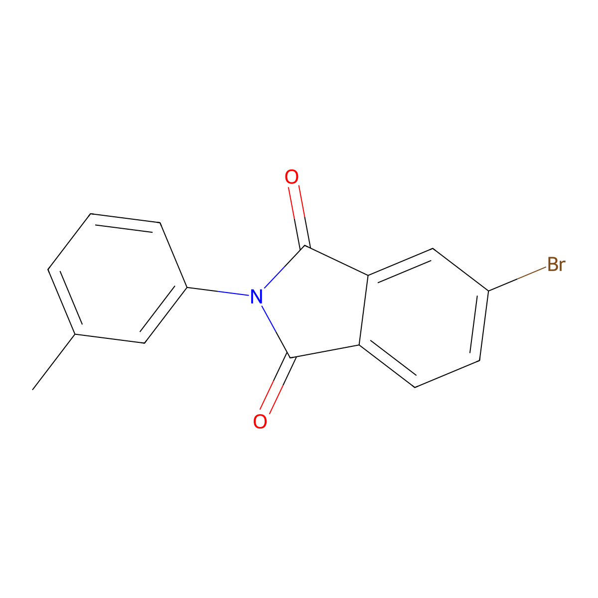 5-bromo-2-(3-methylphenyl)-1H-isoindole-1,3(2H)-dione molecular structure, CAS 82104-68-5