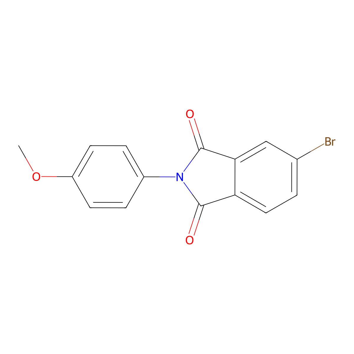1H-Isoindole-1,3(2H)-dione, 5-bromo-2-(4-methoxyphenyl)- molecular structure, CAS 82104-71-0