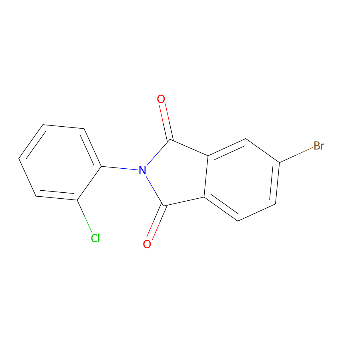 5-bromo-2-(2-chlorophenyl)-1H-isoindole-1,3(2H)-dione molecular structure, CAS 82104-72-1