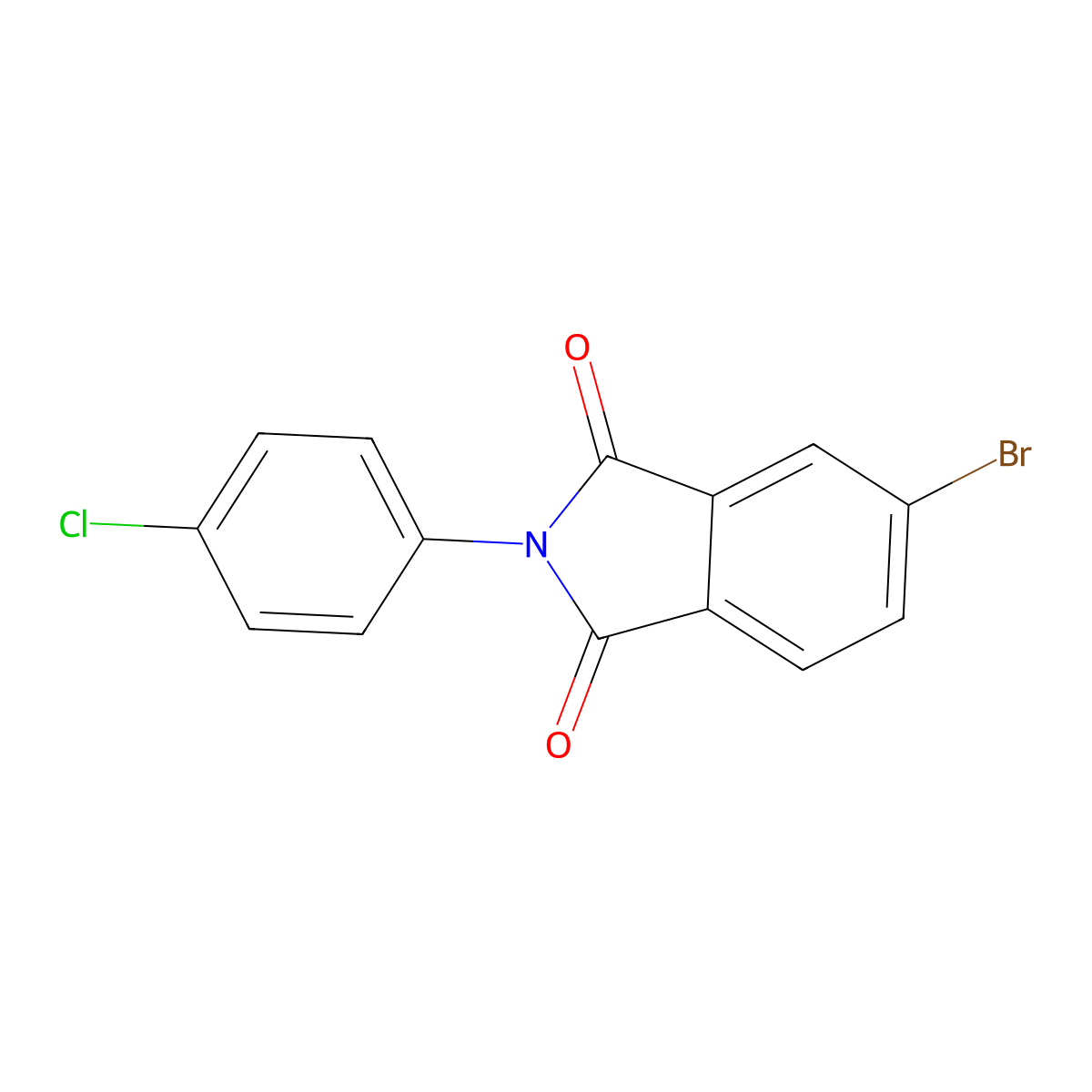 5-bromo-2-(4-chlorophenyl)-1H-isoindole-1,3(2H)-dione molecular structure, CAS 82104-73-2