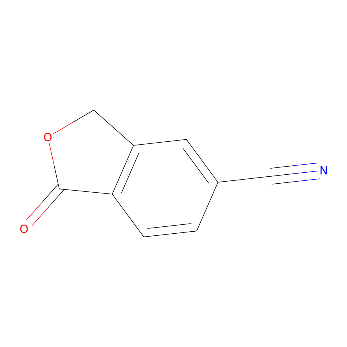 1,3-Dihydro-1-oxoisobenzofuran-5-carbonitrile molecular structure, CAS 82104-74-3