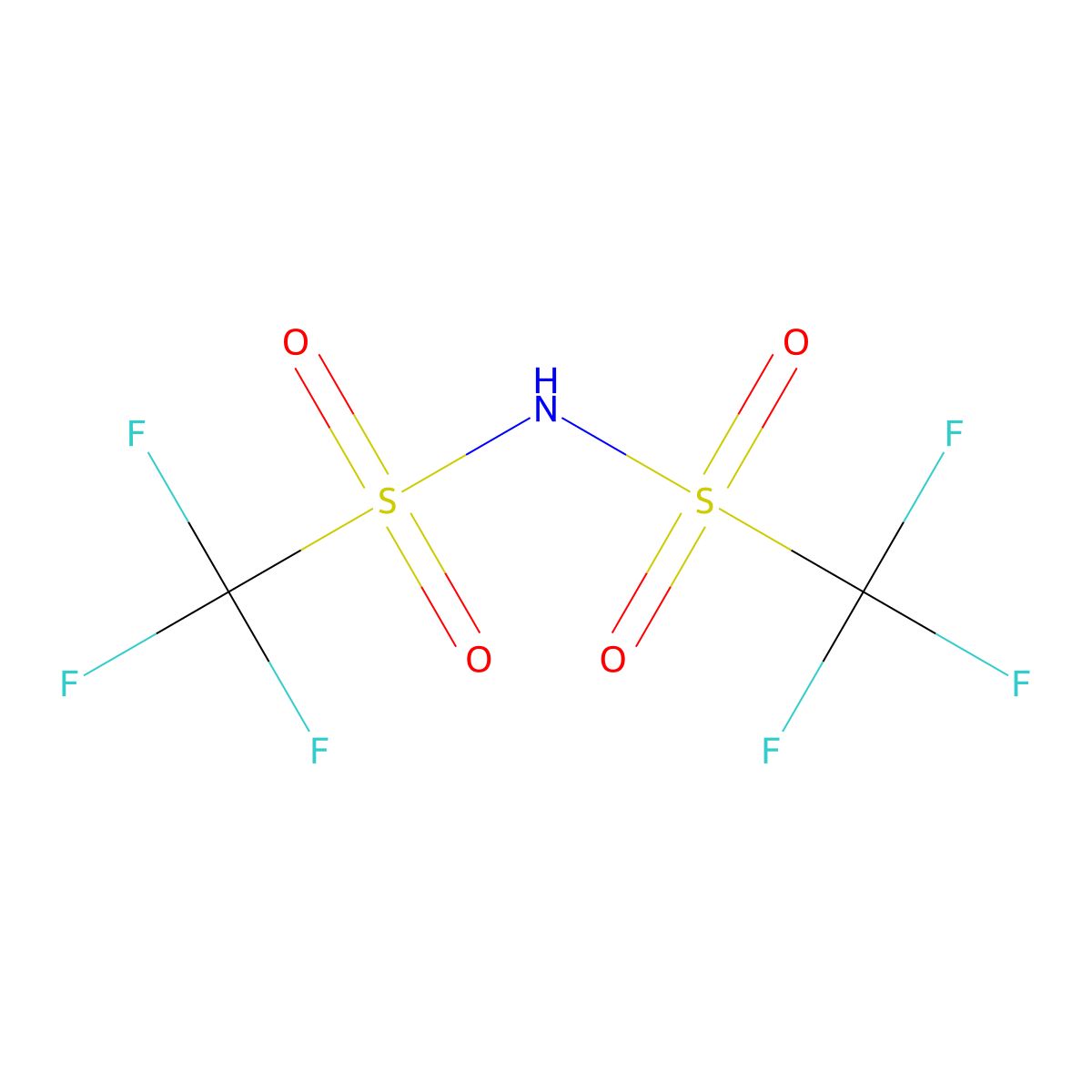 Bis(trifluoromethane)sulfonimide molecular structure, CAS 82113-65-3