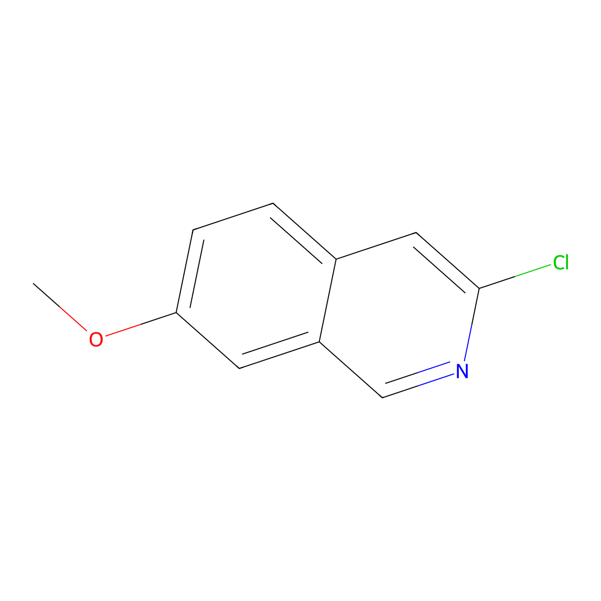 3-Chloro-7-methoxyisoquinoline molecular structure, CAS 82117-21-3