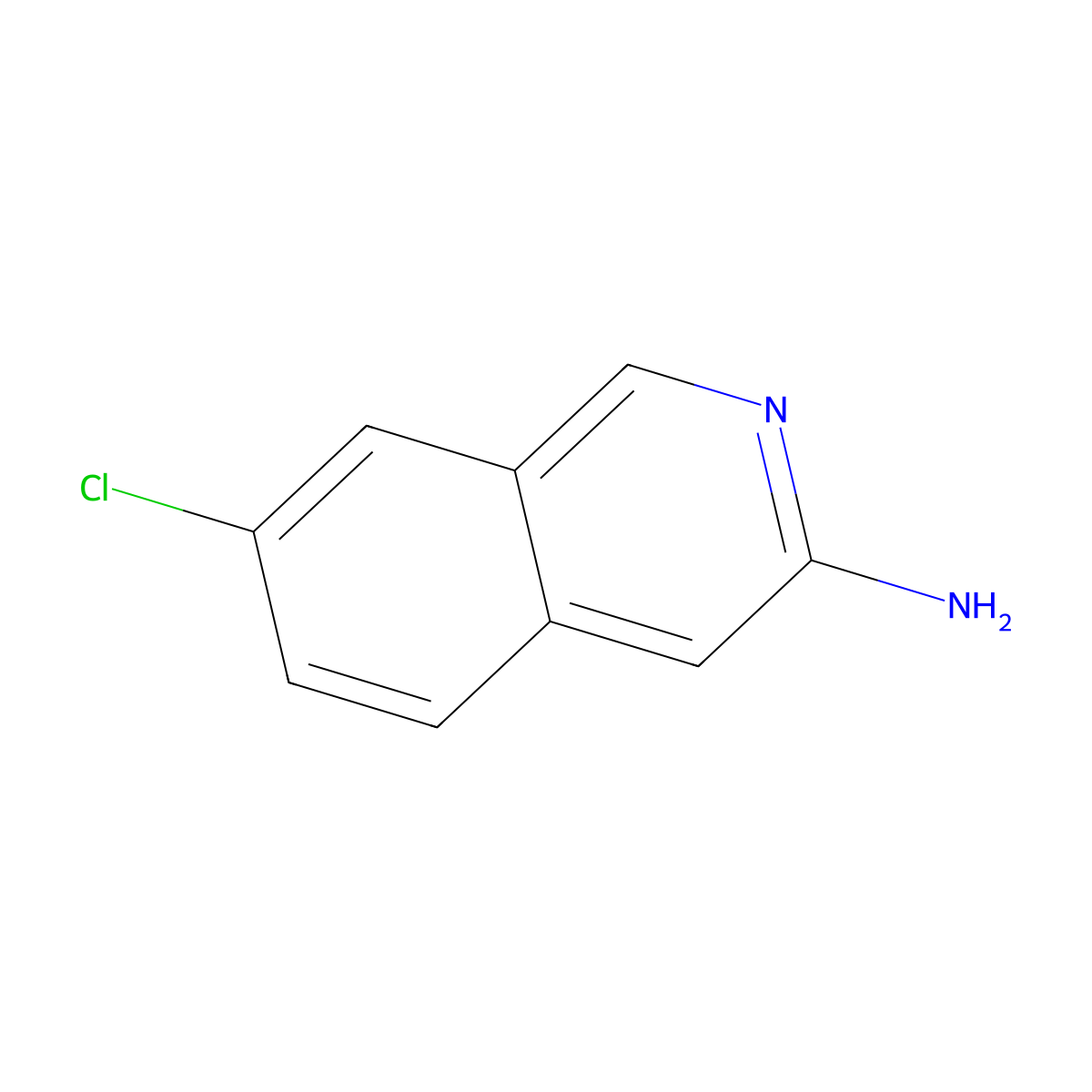 7-Chloroisoquinolin-3-amine molecular structure, CAS 82117-29-1