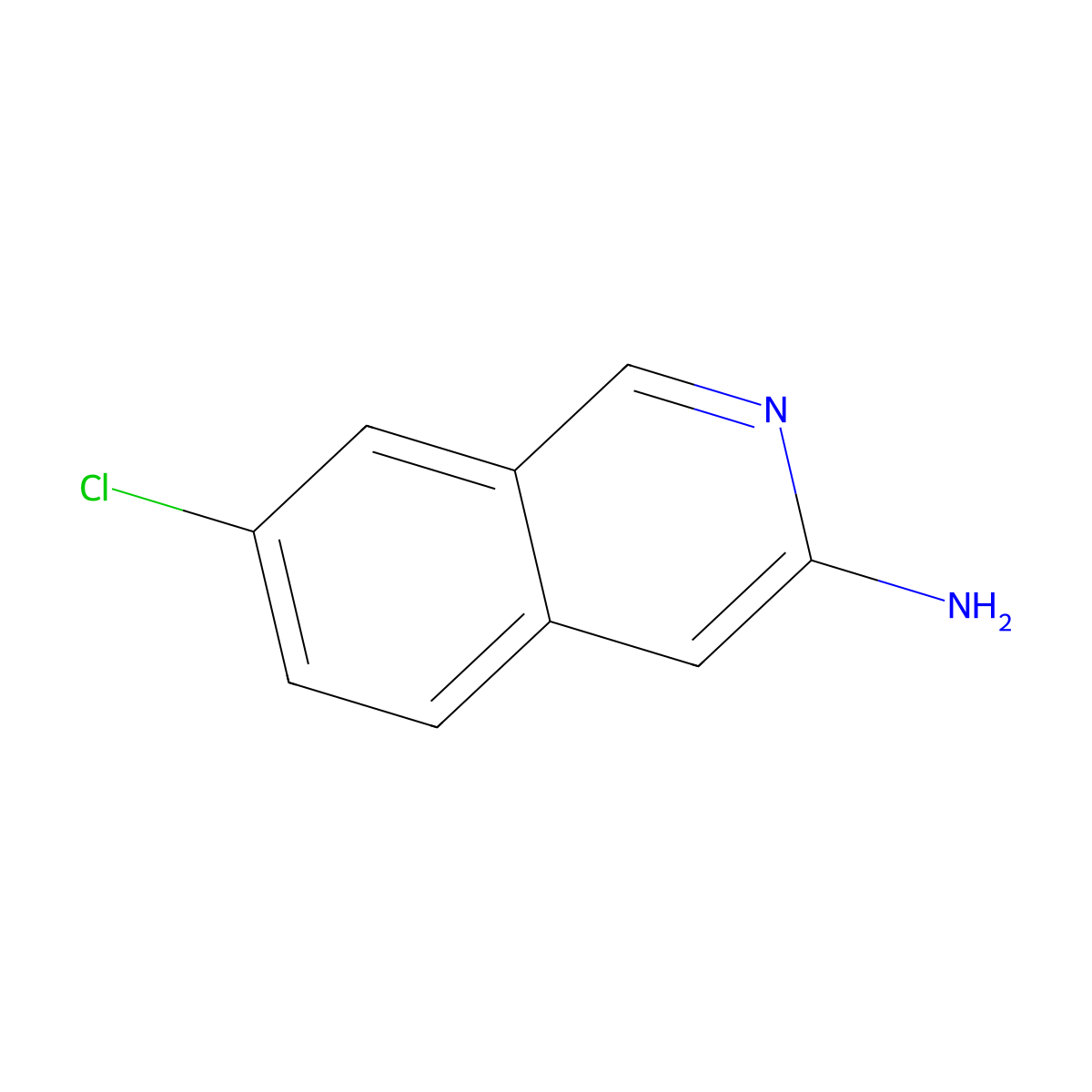 7-Chloroisoquinolin-3-amine molecular structure, CAS 82117-29-1