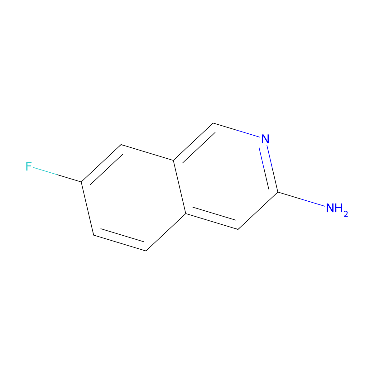 7-Fluoroisoquinolin-3-amine molecular structure, CAS 82117-32-6