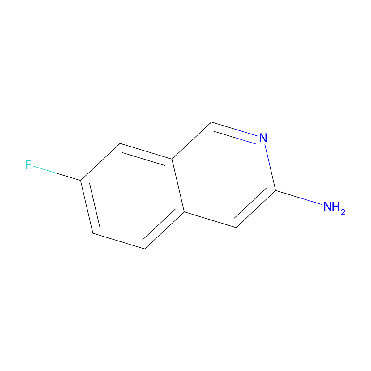 7-Fluoroisoquinolin-3-amine molecular structure, CAS 82117-32-6