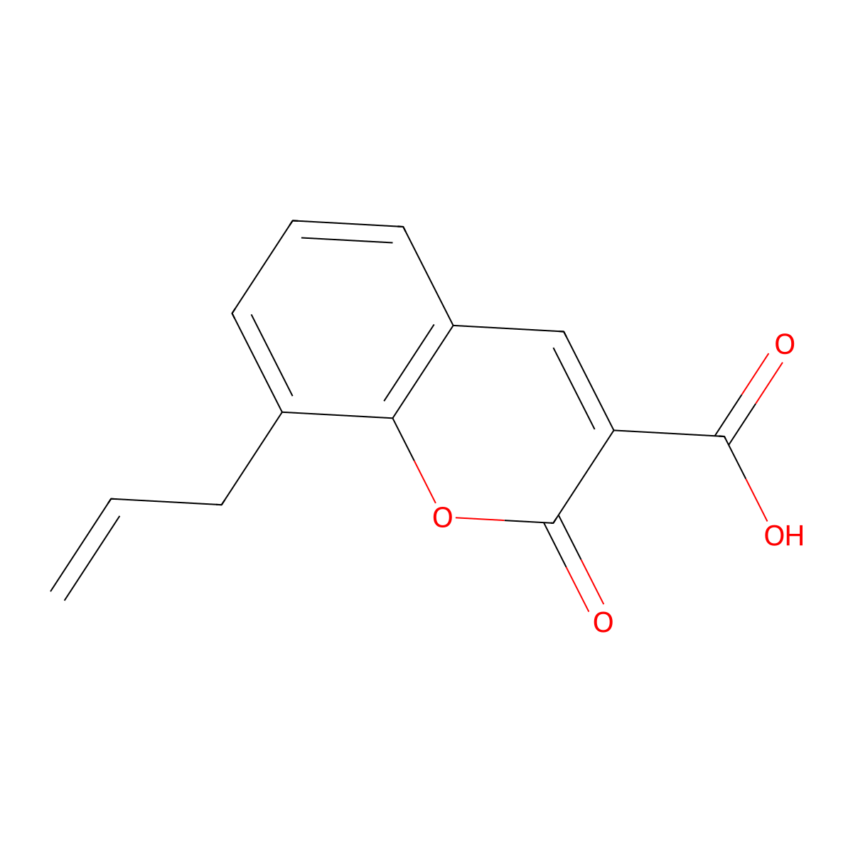 8-Allyl-2-oxo-2H-chromene-3-carboxylic acid molecular structure, CAS 82119-77-5