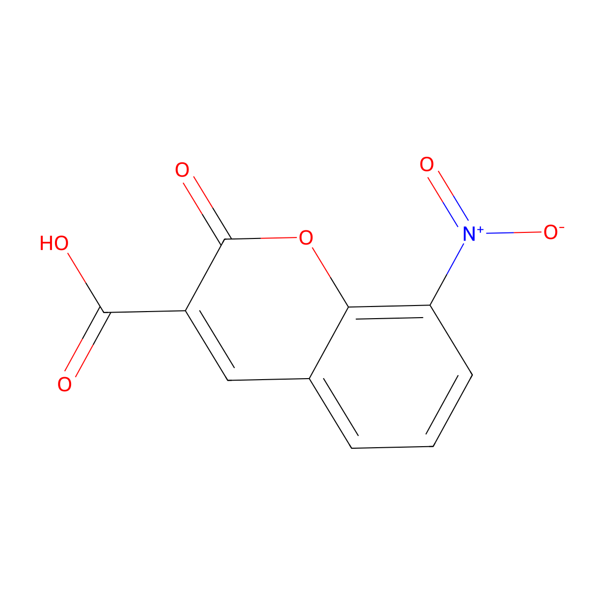 8-Nitro-2-oxo-2H-chromene-3-carboxylic acid molecular structure, CAS 82119-78-6