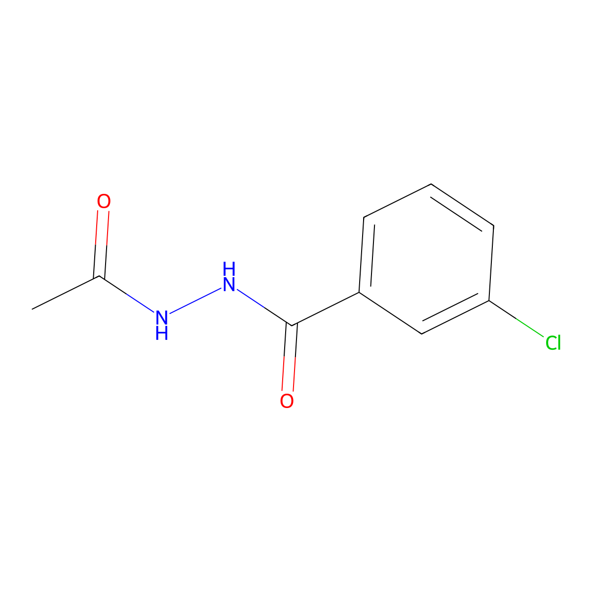 N'-Acetyl-3-chlorobenzohydrazide molecular structure, CAS 82122-75-6