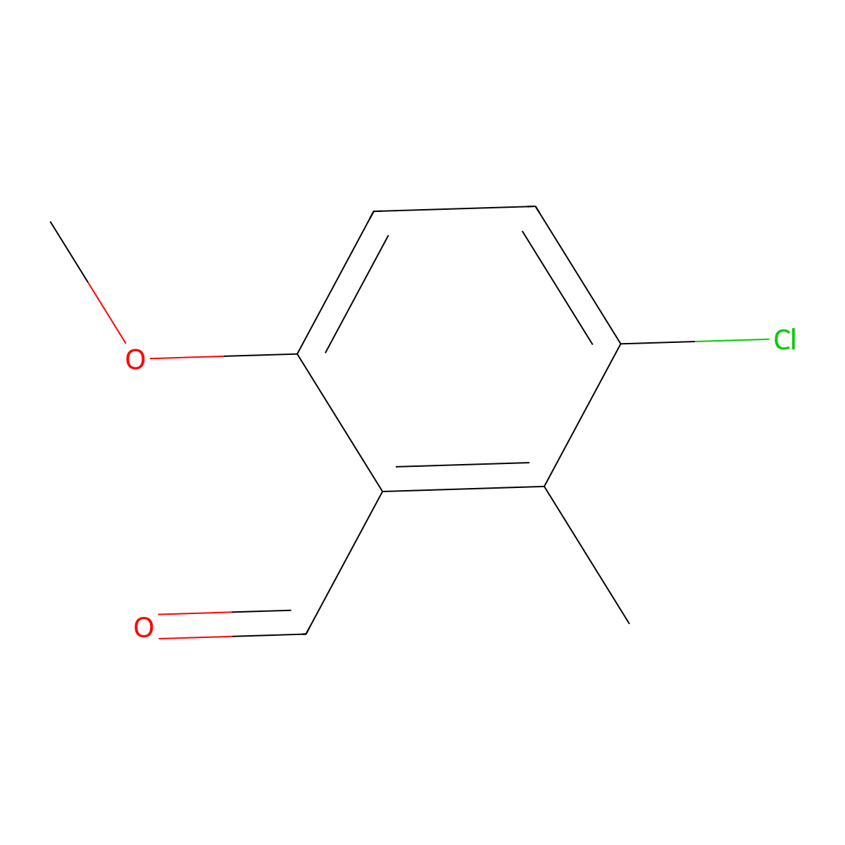 3-Chloro-6-methoxy-2-methylbenzaldehyde molecular structure, CAS 82128-14-1
