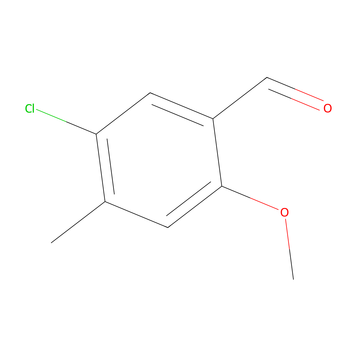 5-Chloro-2-methoxy-4-methylbenzaldehyde molecular structure, CAS 82128-70-9