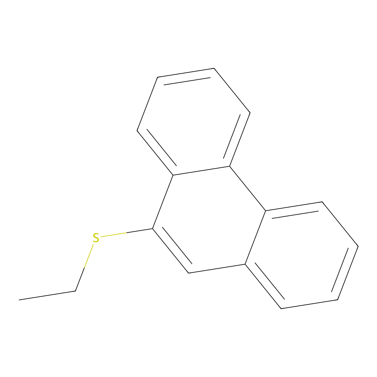 9-(Ethylthio)phenanthrene molecular structure, CAS 82131-17-7