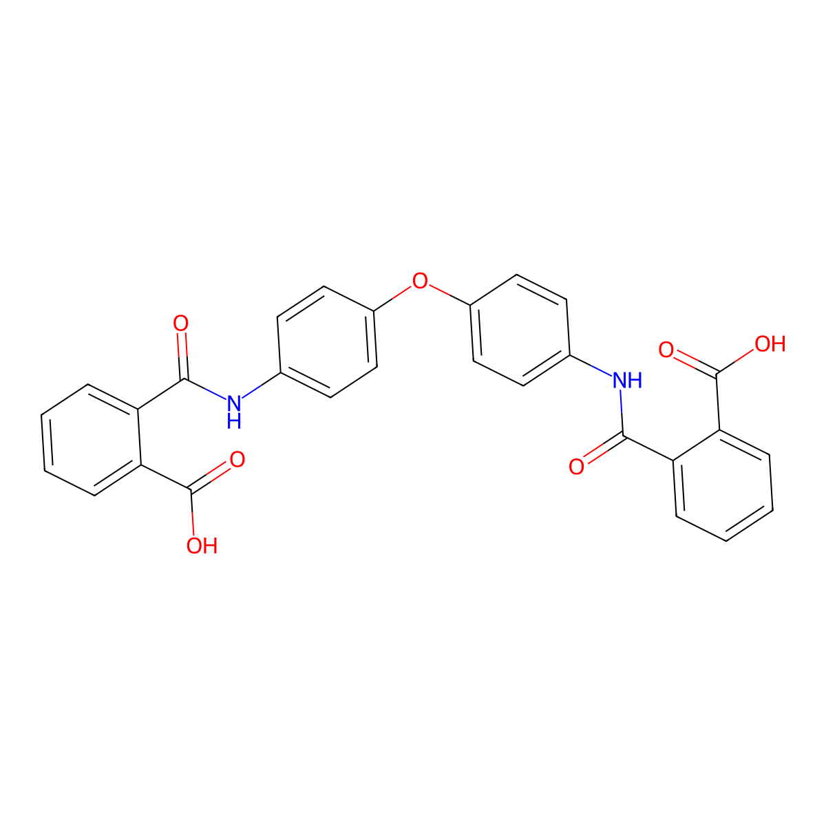 2-[[4-[4-[(2-Carboxybenzoyl)amino]phenoxy]phenyl]carbamoyl]benzoic acid molecular structure, CAS 82131-85-9