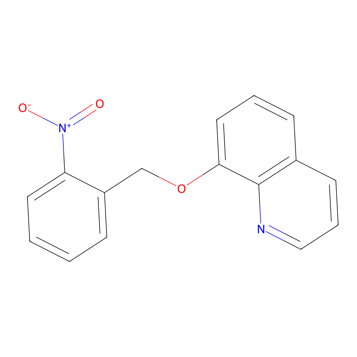Quinoline, 8-((2-nitrophenyl)methoxy)- molecular structure, CAS 82131-87-1